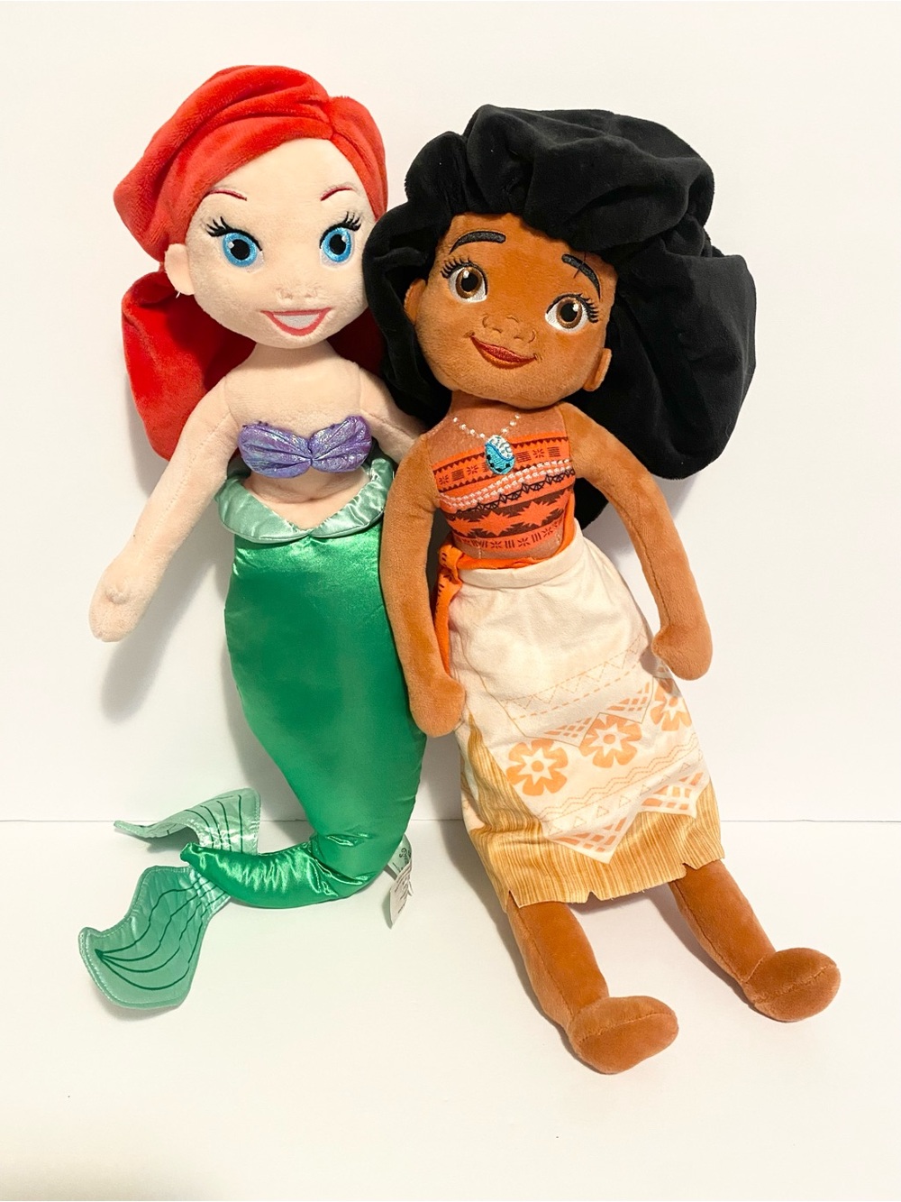 Disney Princess Plush Doll Lot Moana Ariel Little Mermaid Stuffed Soft Toy